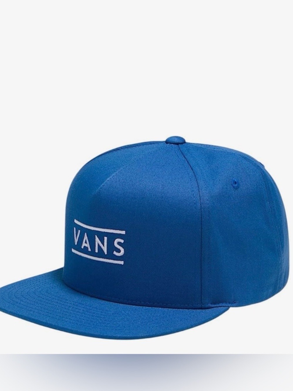 Vans Royal Blue Snapback Hat with White Logo